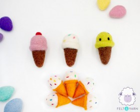 Wholesale Wool Felt Ice Cream Crafts Supplies 