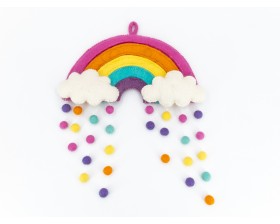 Decorative Colorful Mobile Hanger for Home - Felt & Yarn