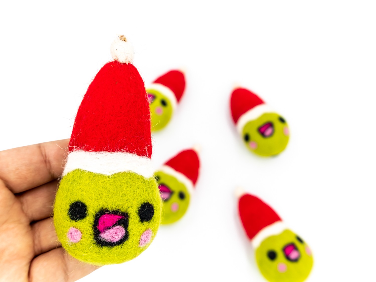 Buy Felt Brussels Sprout Bauble Ornament - Felt and Yarn