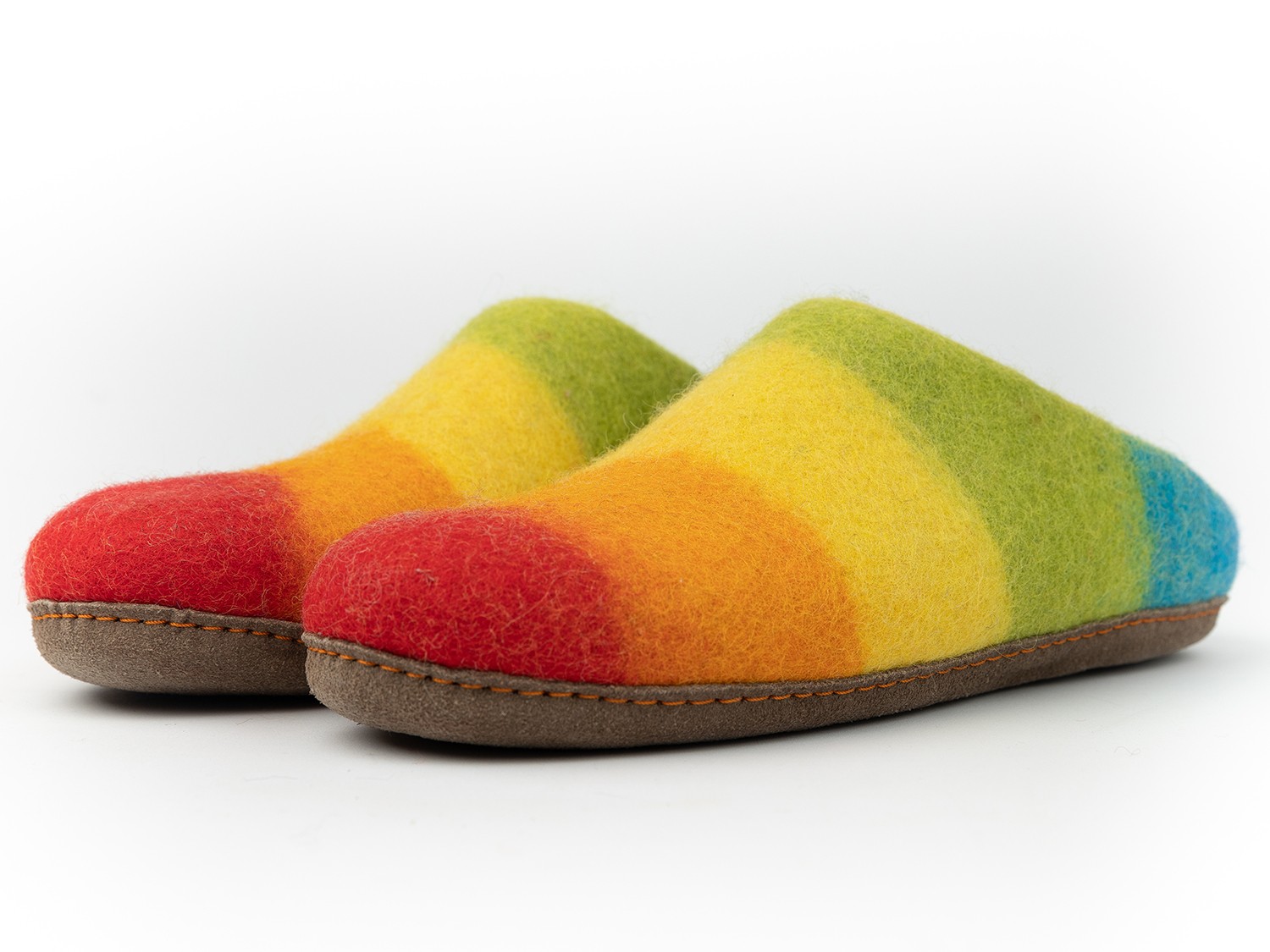 Tak for din hjælp pas Forord Buy Beautiful Rainbow Wool Felt Slippers [Free Shipping] - Felt and Yarn