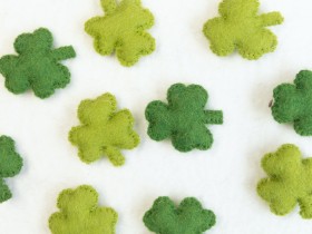 50 Pcs of Bulk Wool Felt store Shamrock Green Felt 4 CloverSt. Patrick's Day Felt Decor Fair Trade and Handmade