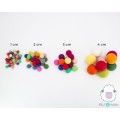 2 cm, 850 Pcs , Tye Dye Wholesale Bulk Pom Poms Felt Balls