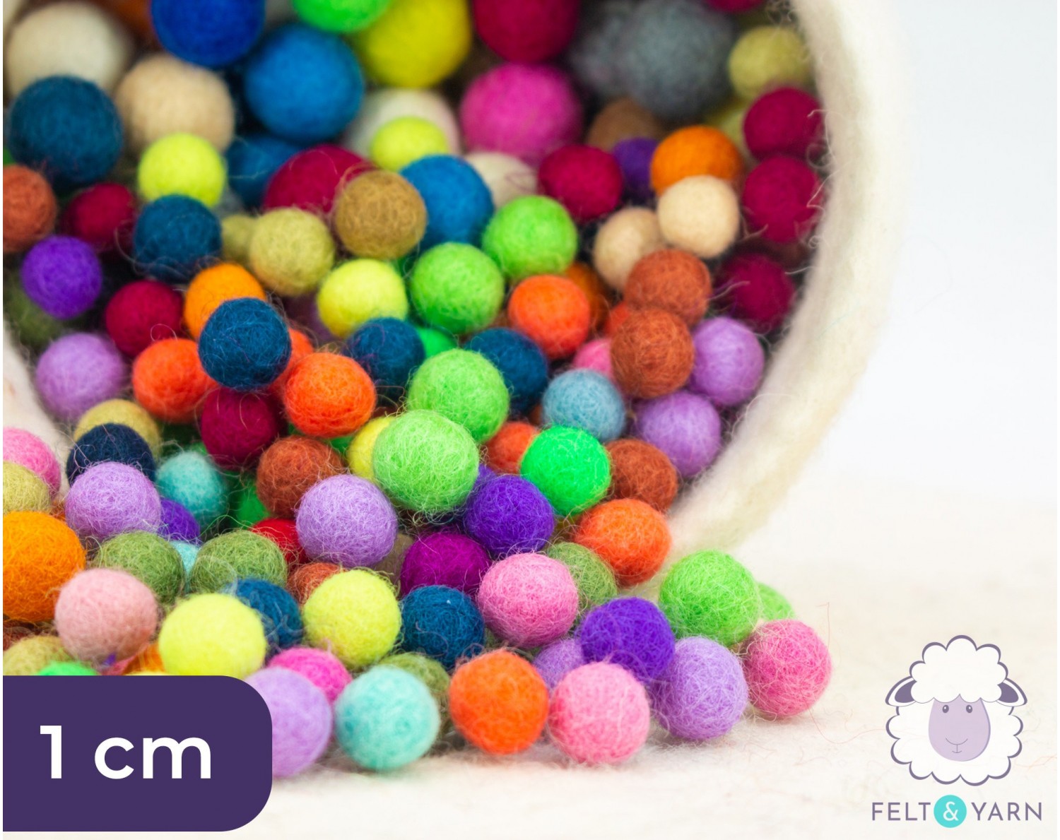 Buy 1.1 (3 cm) Felt Balls - Handmade Felt Balls In 60 Colors