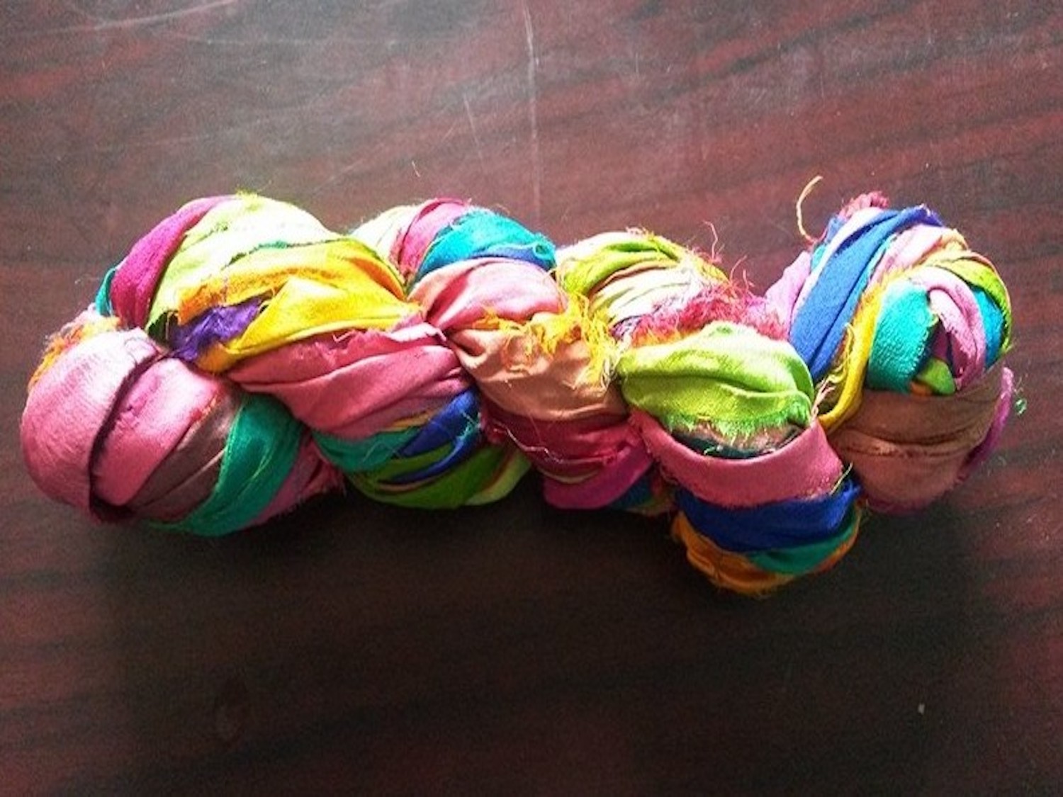 Colorful Recycled Silk Yarn