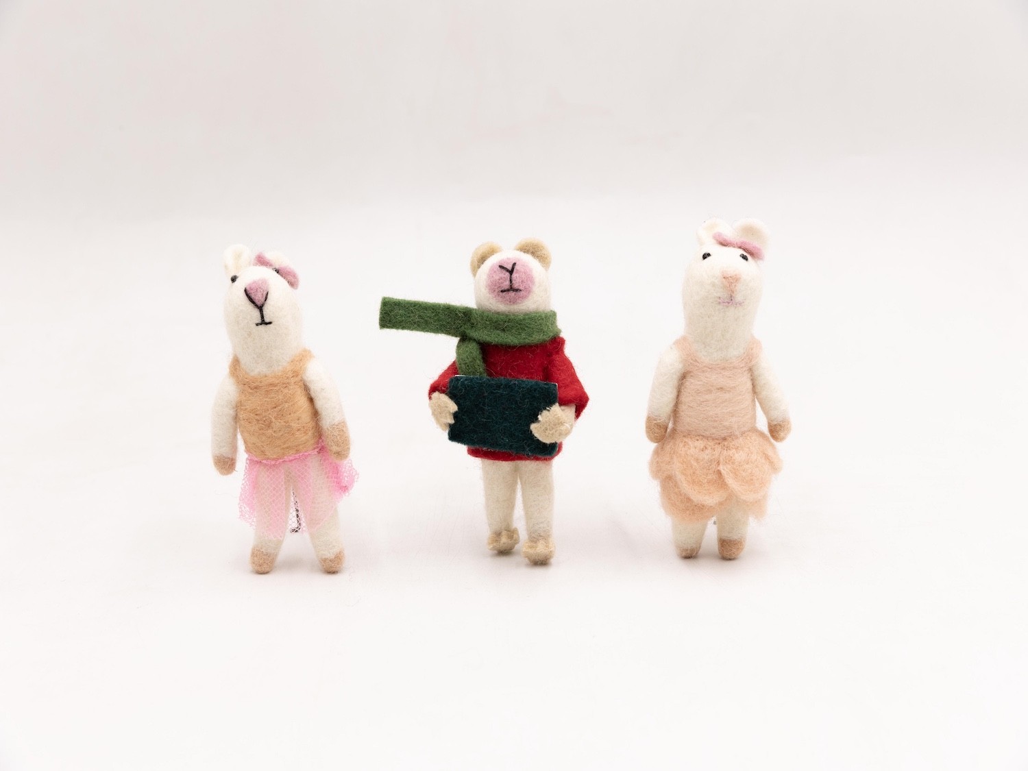 10cm Felt Christmas Mice - 15% off