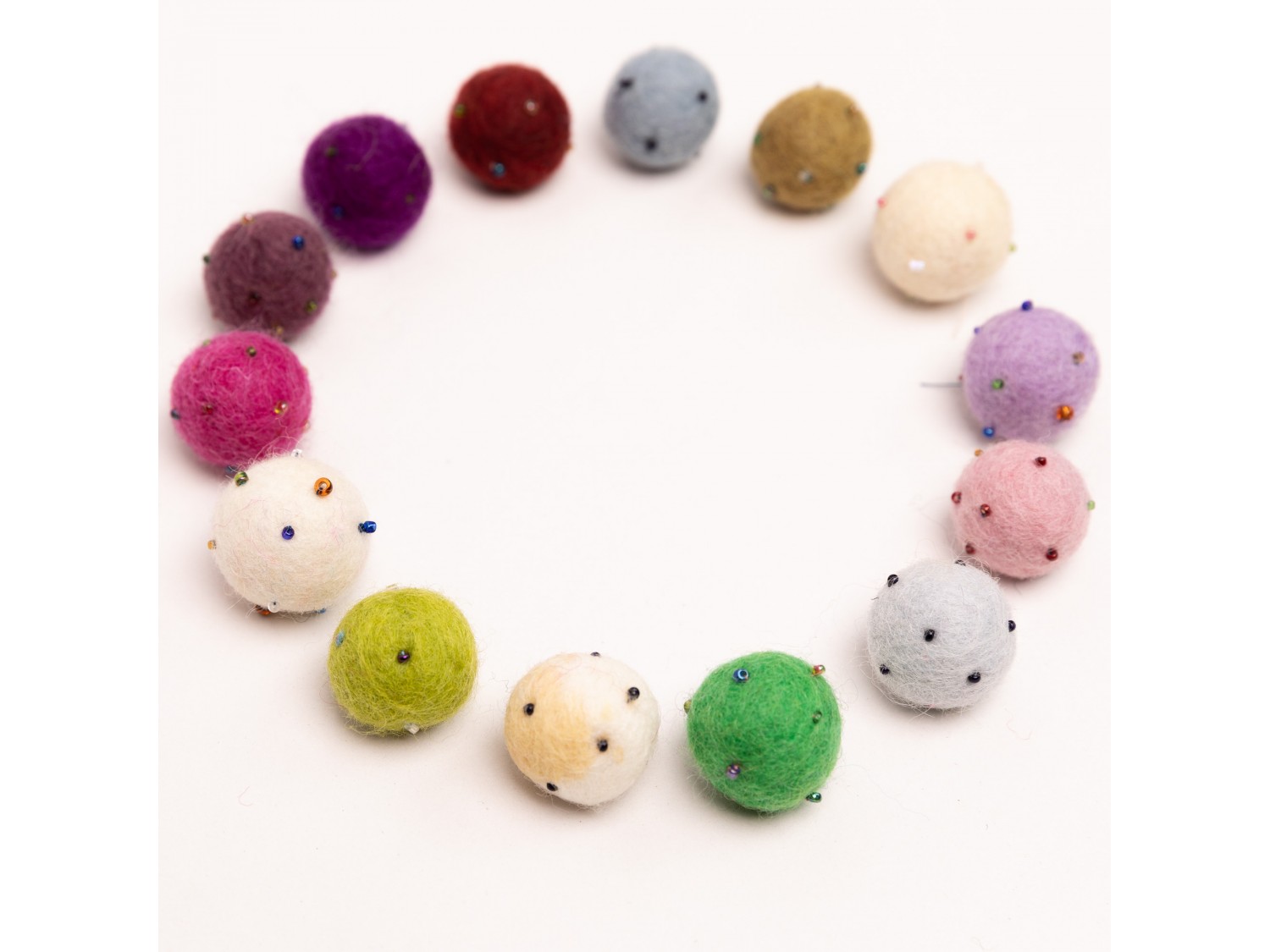 2cm Felt Bead Balls | Wholesale Felt Bead Balls - Felt and Yarn