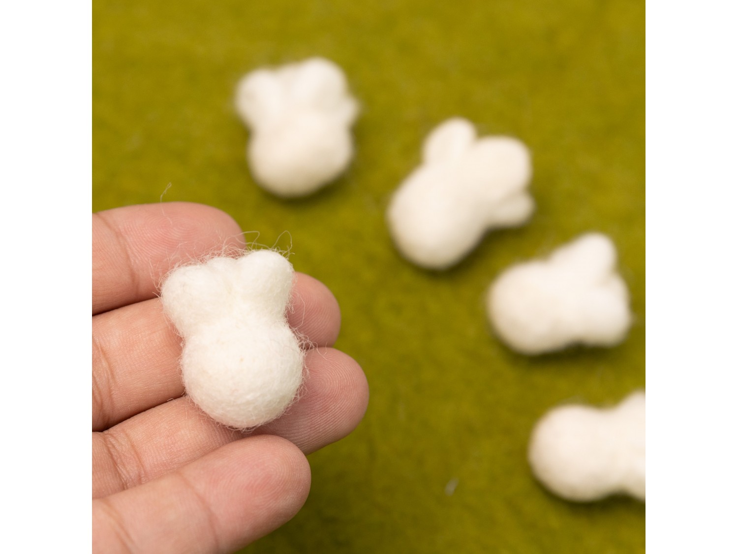 Handmade Wool Felt Popcorns - Felt and Yarn