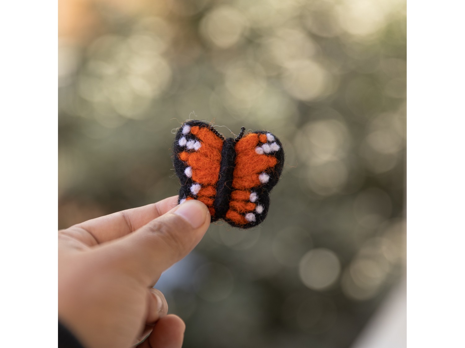 5cm Monarch Felt Butterfly - Felt and Yarn