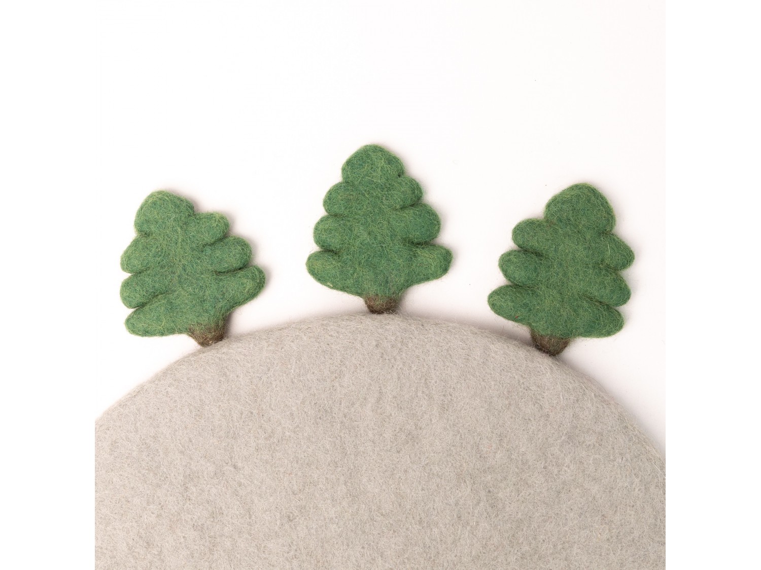 9cm Mini Green Felt Christmas Tree - Felt and Yarn