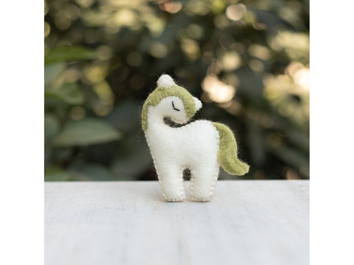 Wool Felt Stitched Unicorn - Felt and Yarn