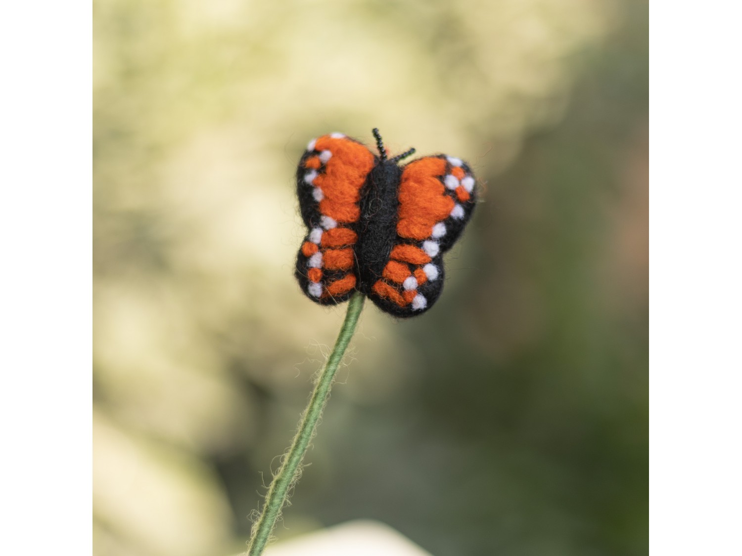 Wool Felt Buttefly Wand - Felt and Yarn