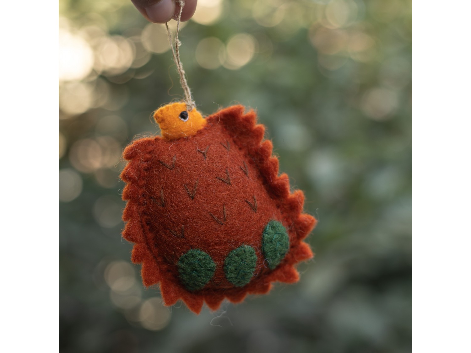 Wool Felt Stitched Turkey - Felt and Yarn