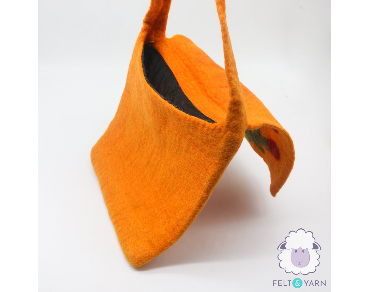 Orange Wool on sale Felt Messenger Bag