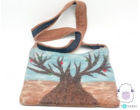 Felt Tree Hand Bag 32 x 33 cm Wool Felt Bag Felt Yarn