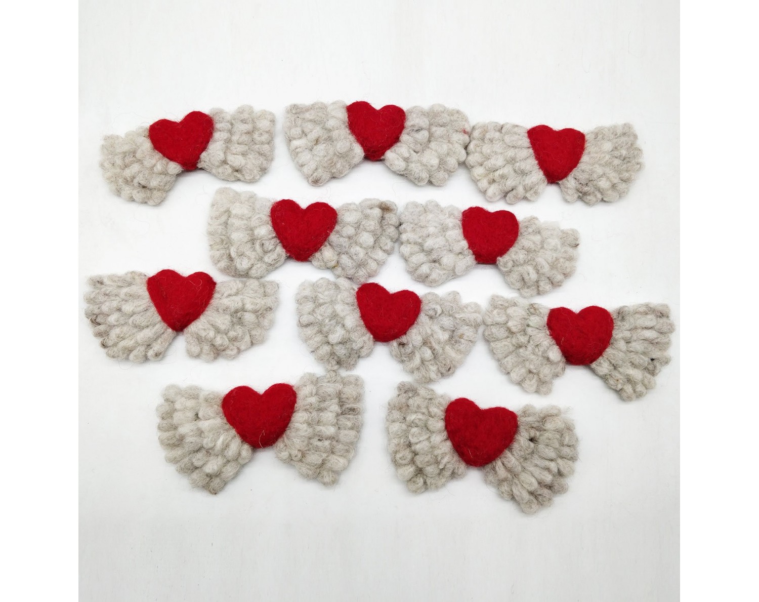 Handmade Angel Felt Hearts Felt Yarn