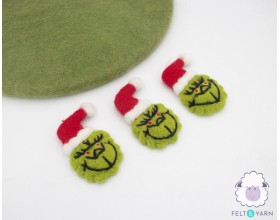 4-5cm Green Felt Clover