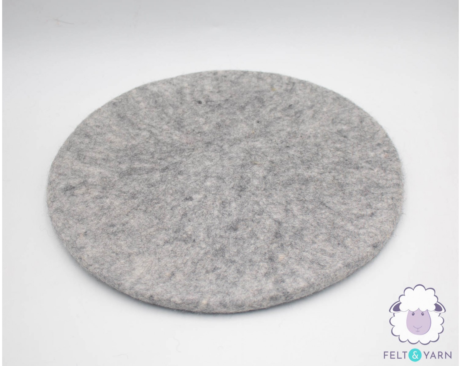 Wool Felted Round Thick Chair Seat Pads - Felt and Yarn